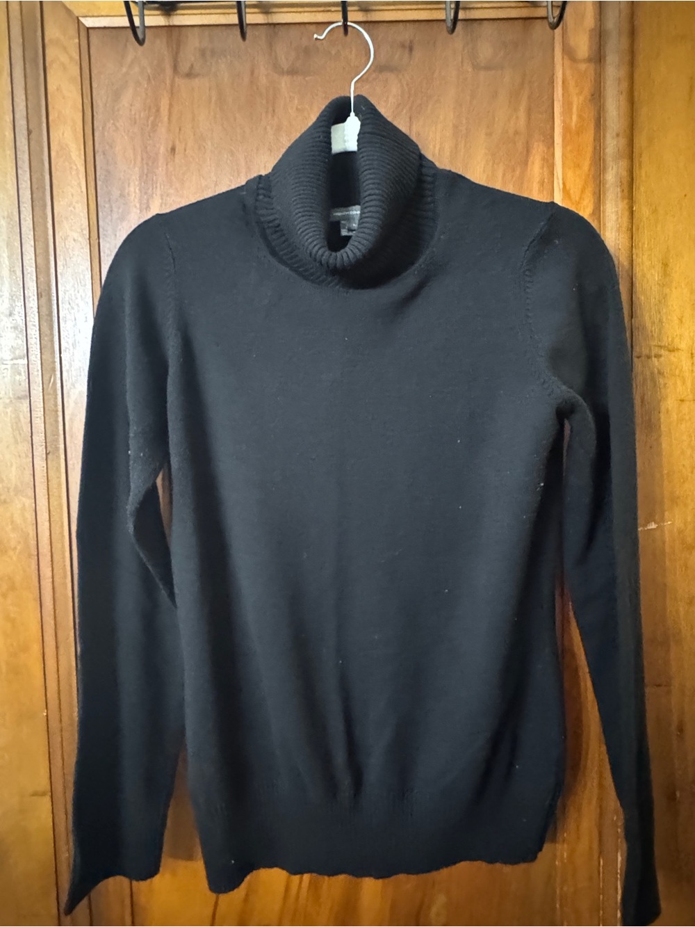 French Connection Black Ribbed Turtleneck Sweater